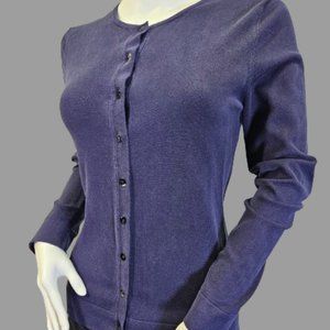 Navy Blue August Large Sized Silk Cardigan